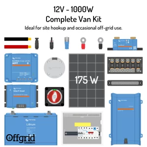 12V camper van off-grid solar electrical kit