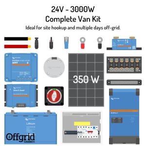 24V 3000W 3kW camper van off-grid solar electrical kit